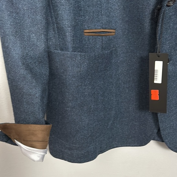 Report Collection Sport Fit Navy Herringbone style Blazer size XL- NWT - Picture 6 of 17